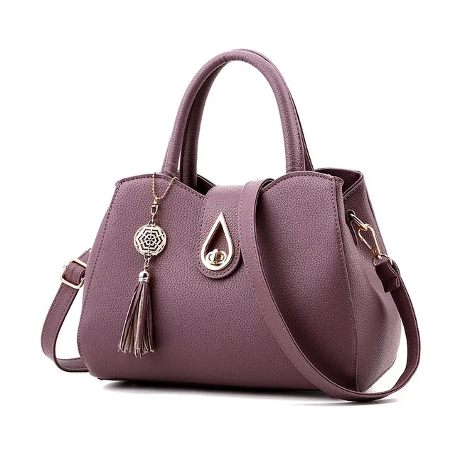 Женская сумка с кисточками высокого качества из искусственной кожи Сумка через плечо сумка-тоут сумки короткая женская сумка через плечо женские сумки для женщин A10290 - Цвет: dark purple handbag