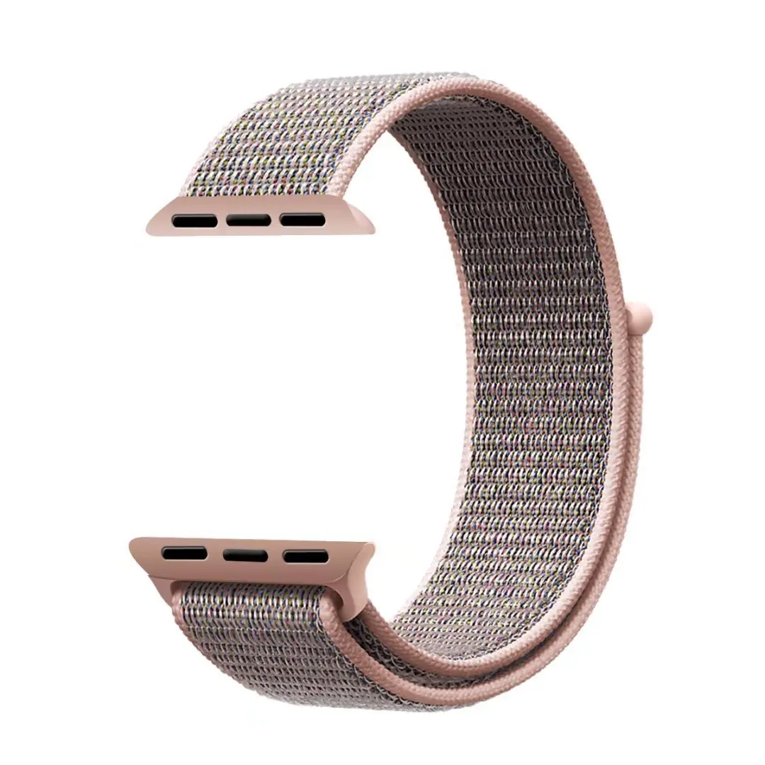 Nylon loop watch strap for Apple watch band 42mm 38mm iwatch 4 3 2 Watchbands Wristband adapter 44mm 40mm weave sport loop strap