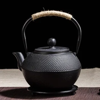 

South Japan handmade uncoated iron pot set Yongkang China manufacturers wholesale Kung Fu health iron teapot tea set gift set