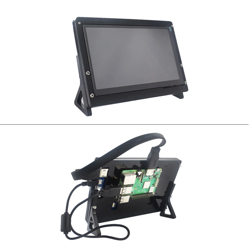 Tela de Toque Tft + Suporte para Nvidia Polegada Raspberry Modelo b 3b Mais Display Lcd 1024*600 800*480 Hdmi Jetson Nano pc 7 pi 4 Mod. 1300591 - Imagem 4