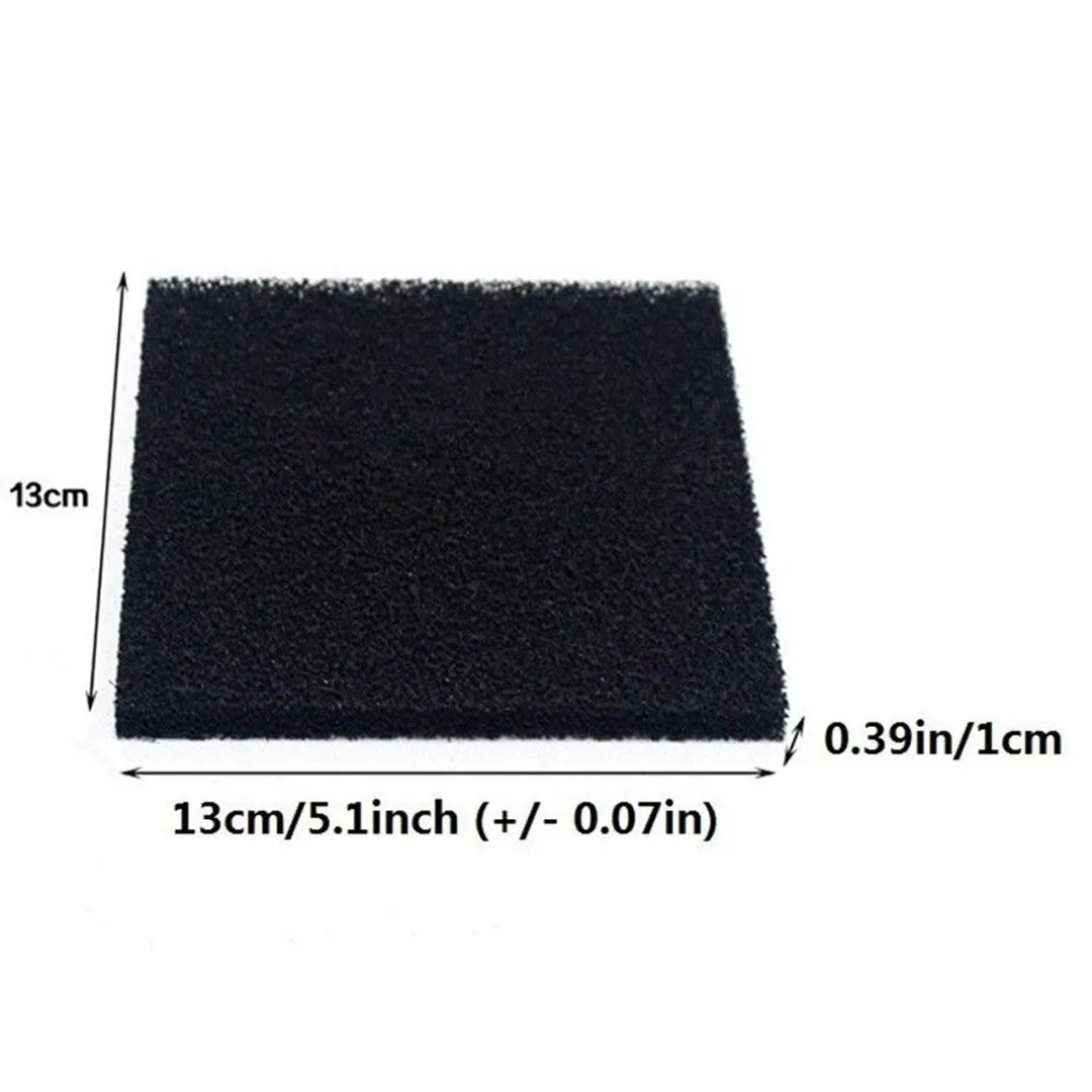 5pcs Activated Carbon Filter Sponge Solder Smoke Absorber ESD Fume Extractor 13*13*1cm Black Polyurethane Activated Carbon Foam