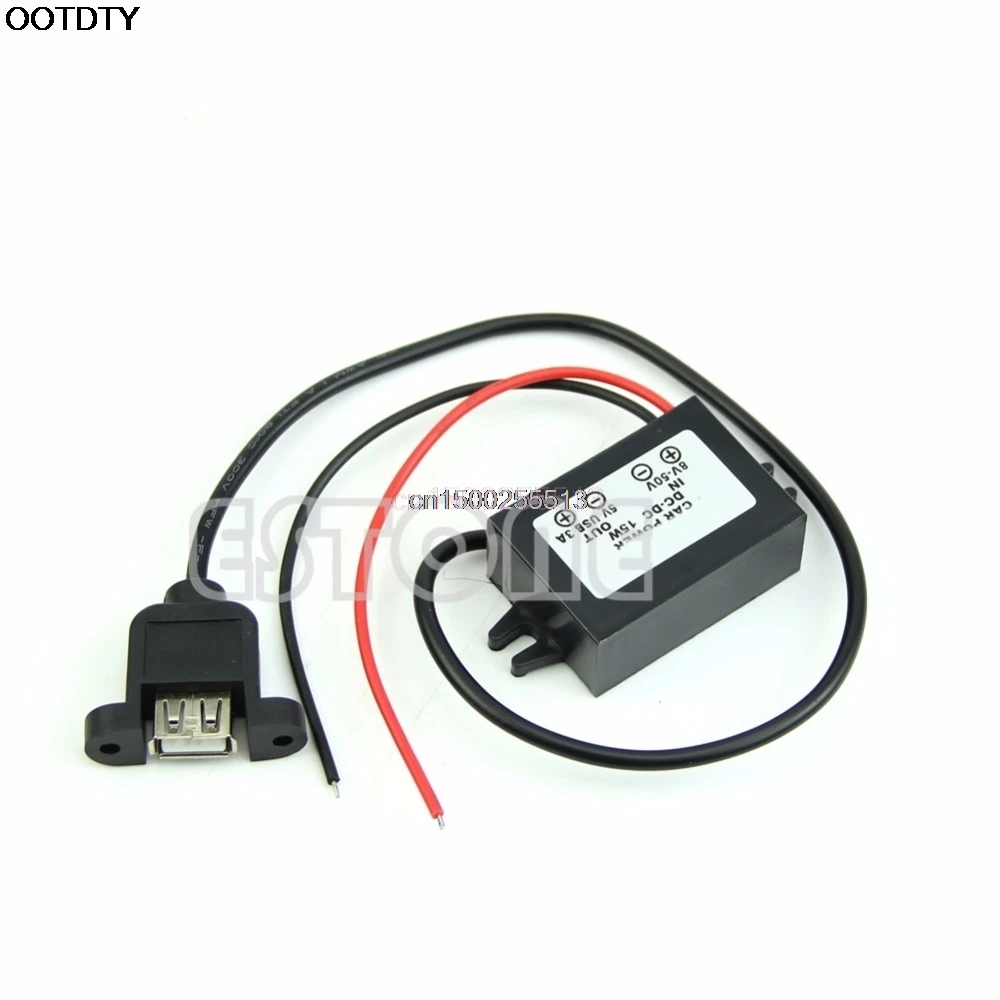 

DC-DC 8-50v to 5V 3A 15W USB OUTPUT buck Converter step down power Module