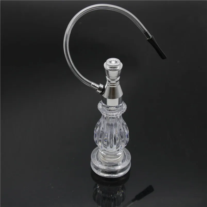 

1Pc Hot Transparent Glass Bottle Style Hookah Height 143MM Shisha Narguile Accessory Herb Spice Water Pipe Hookah Christmas Gift