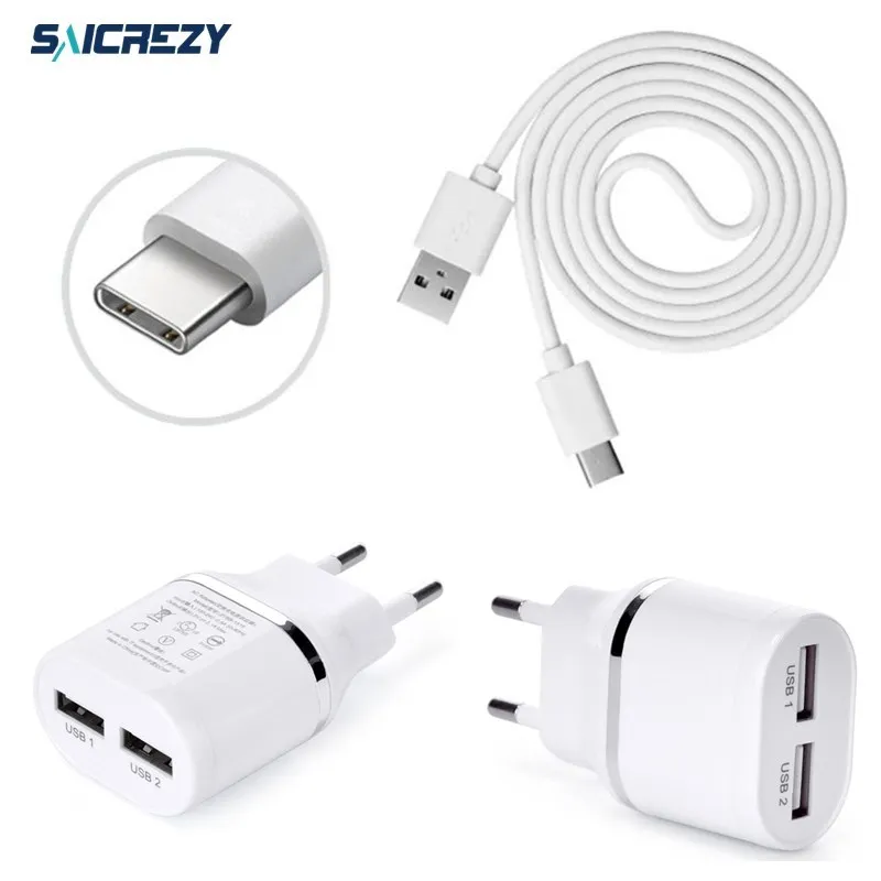 

USB Charger 5V 2.1A Adapter Type-C USB C USB for huawei P9 P10 P20 pro lite honor V8 V9 V10 8 9 10 oneplus 3 5 6 LG HTC 10 U11