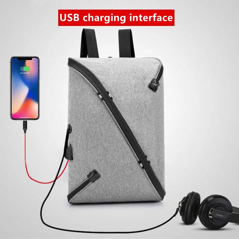 

Fashion Pack Boy School Bag Backpacks Brand Design Teenagers Best Studenst Travel Usb Charging Headset Port Waterproof Schoolbag