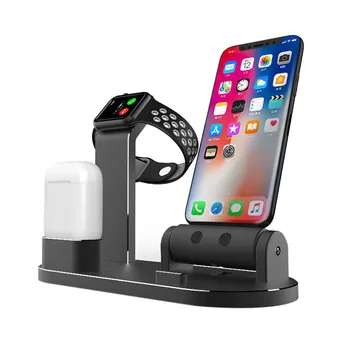 

3-in-1 Function Aluminum Alloy Charging Base For iPhone Watch AirPods iPhone Aluminum Charging Base Bracket