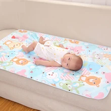 Baby Changing Mat Cartoon Cotton Waterproof Sheet Baby Changing Pad Table Diapers Urinal Game Play Cover Infant Mattress Pad Mat newborn baby changing pad urinal pad infant child bed waterproof cotton cloth diaper inserts changing mat for crib stroller pad