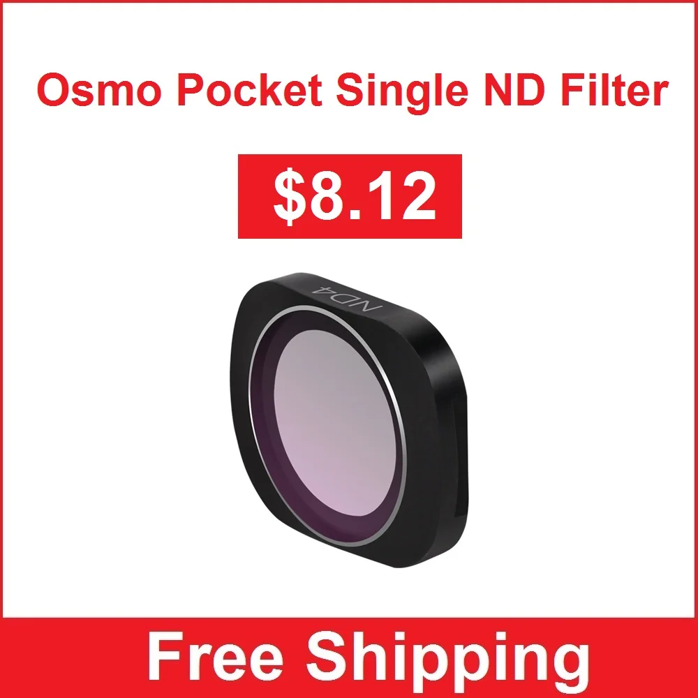 

Adjustable ND4 ND8 ND16 ND32 ND64 ND Filter set Lens Filter for DJI OSMO POCKET Gimbal Camera