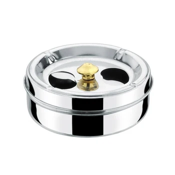 

Mini Outdoors Round Cigarette Keychain Portable Ashtrays Stainless Steel Creative Pocket Smoke Ash Ashtray with Keychain Fashion