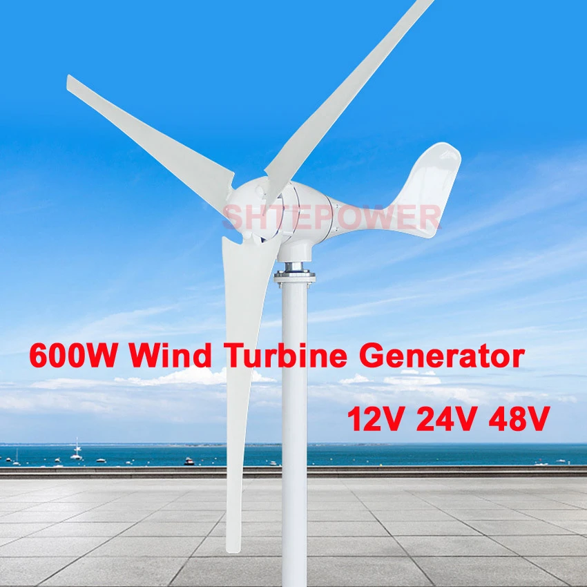 Max Power 5000W Wind Turbines Generator 5 Blades DC24V w/Charge Controller 