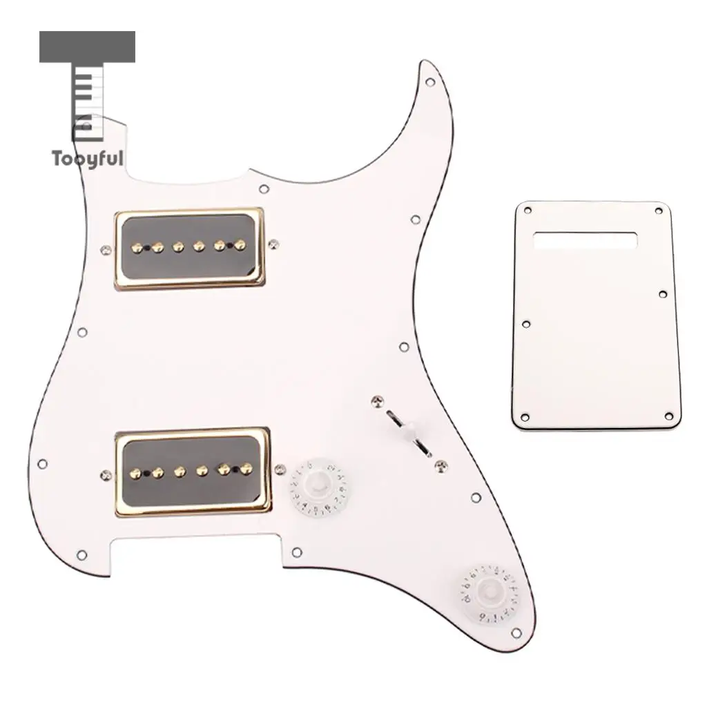 Tooyful 3PLY P90 загружен Pickguard HH Humbuckers Alnico V для ST электрогитара Strat запчасти