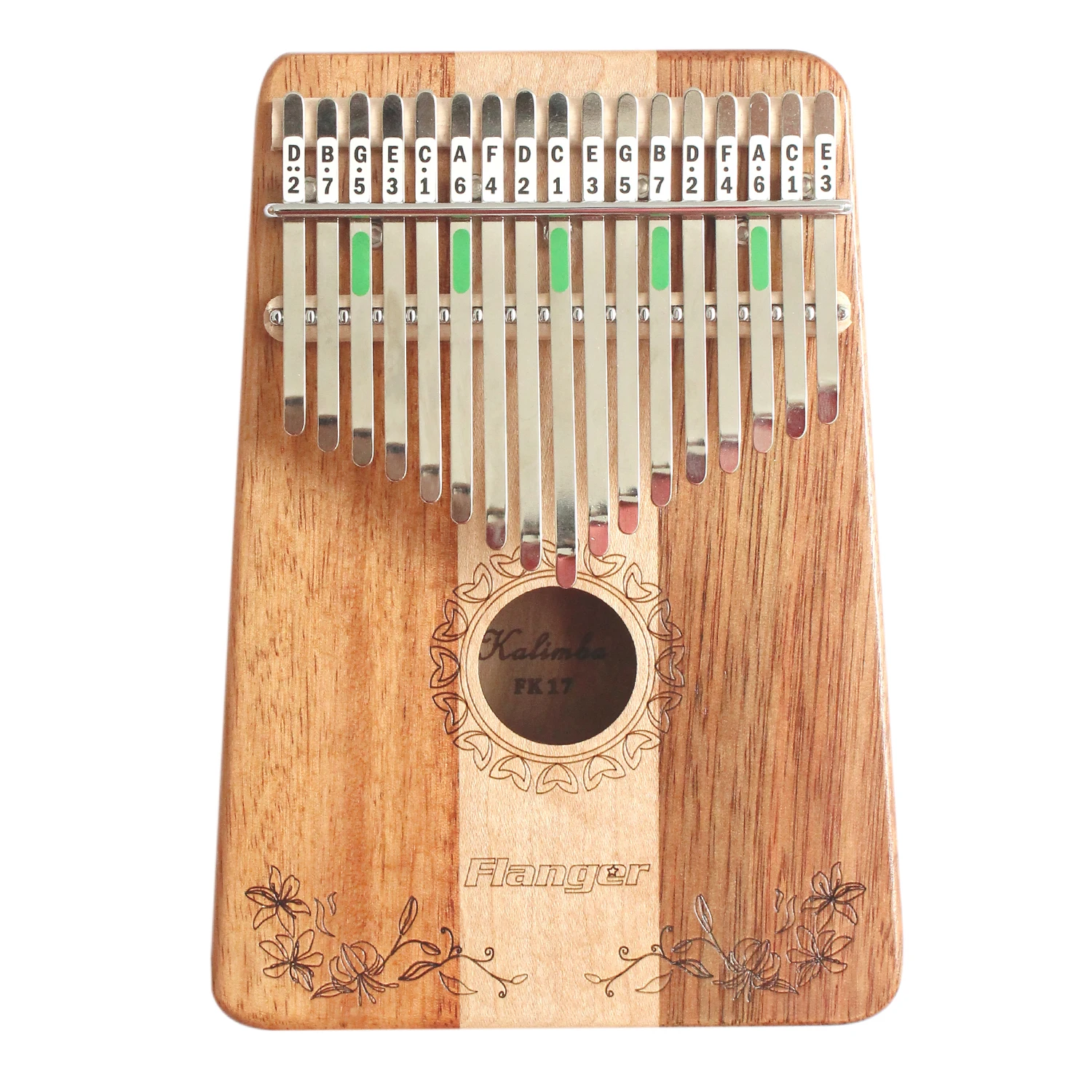 

HOT-Flanger 17 C Key Finger Kalimba Mbira Thumb Pocket Size Beginners Piano Support Bag Marimba Keyboard Wooden Musical Instru