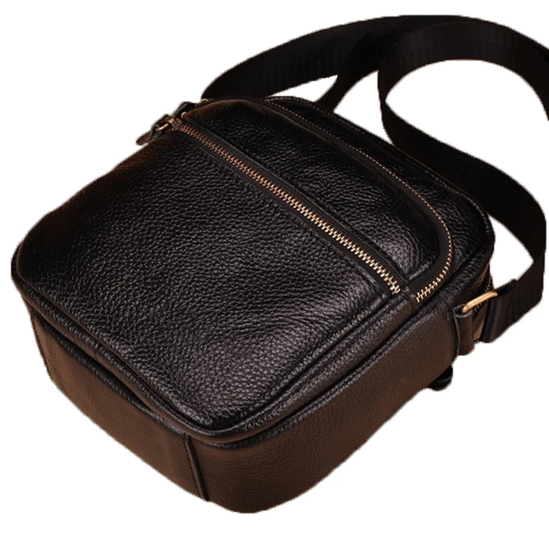 

Fashion genuine leather men bags brand leisure men messenger bag man small shoulder bag high quality crossbody bags black