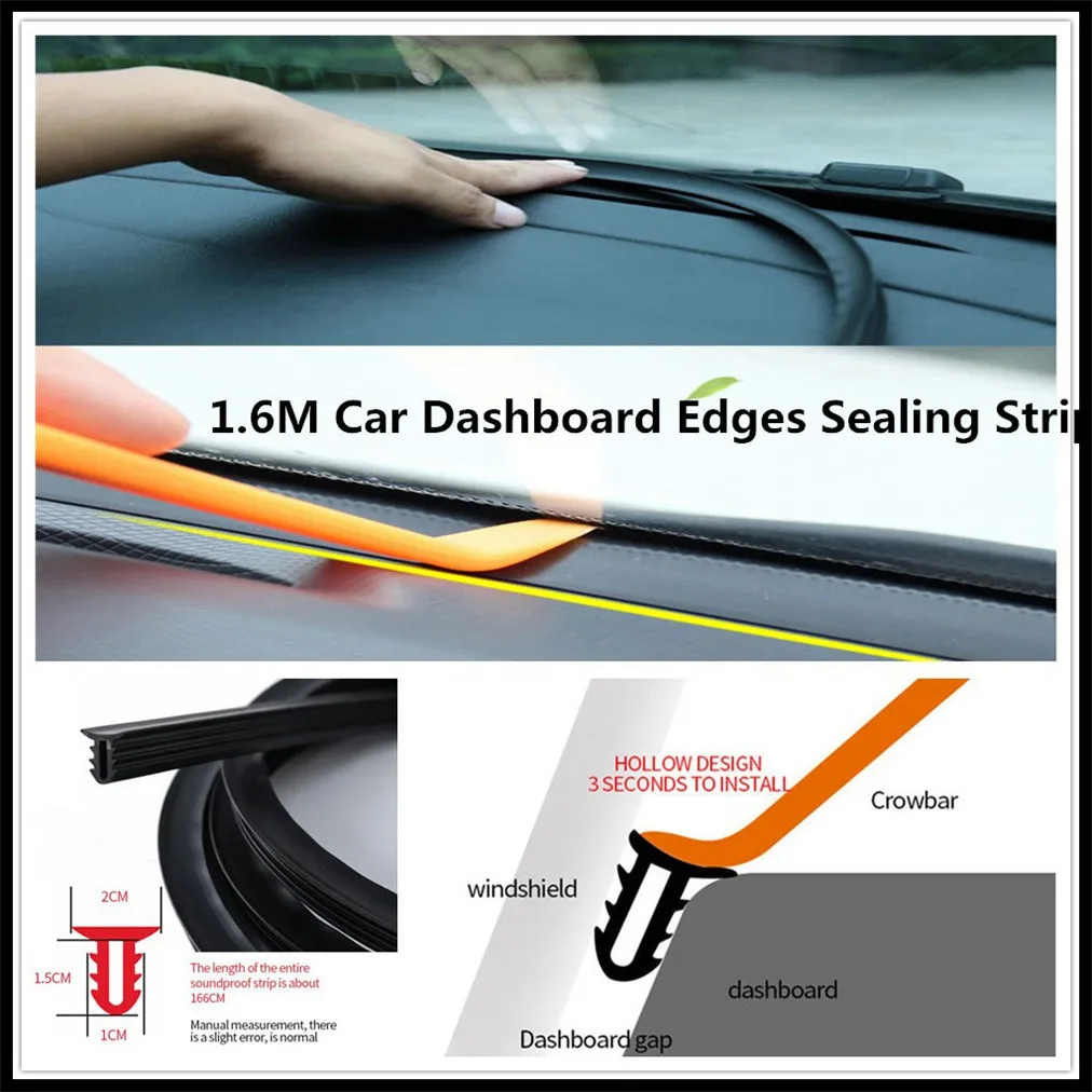

1.6M Car Dashboard Strip Front Sealing Rubber for Ford Shelby SYNus King GTX1 Freestyle Fairlane Equator BA