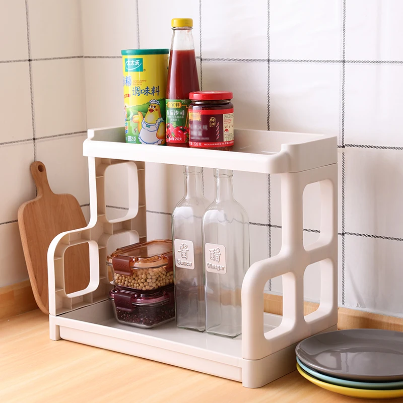 

Double layer Kitchen Storage Organization Racks Holders