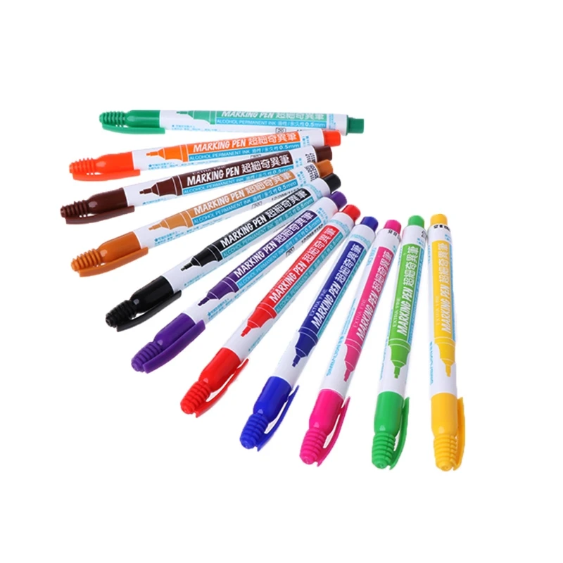 

0.5 mm Marker Pen Extra Fine Alcohol Base Ink Permanent Mark Painting Students W25
