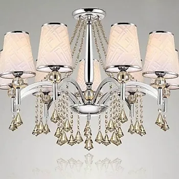

Crystal Chandelier Living Room Light Cloth art Chandelier Lighting 9 Lights living room lamp Free shipping