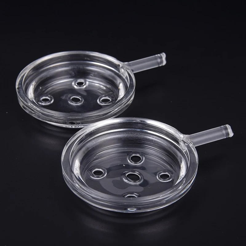 

2pcs/bag hookah thick glass charcoal tray chicha bowl narguile plate for AL FAKHER shisha accessories safty anti-scald bowl