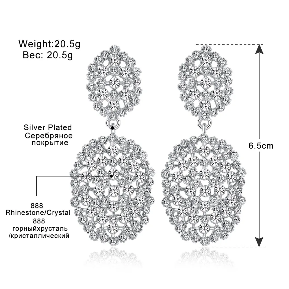 Mecresh Красочные Стразы корейские свадебные серьги для женщин хрустальные эффектные Свадебные висящие серьги рождественские ювелирные изделия EH1117