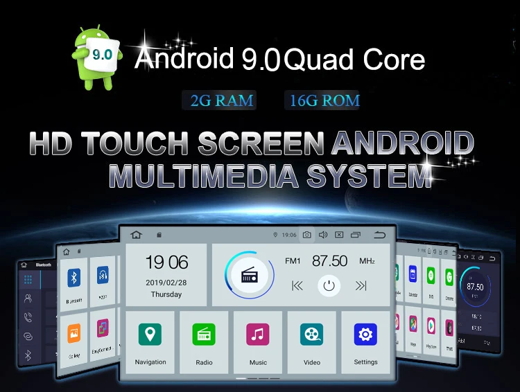 Best 7" Quad-Core Android 9.0 Car Head Unit GPS Navi For Benz W203 S203 C180 C230 C32 C55 W209 C208 CLK240 CLK270 W163 W168 A140 A160 2