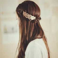 Classical Metallic Side Bangs Hair Clip Women Girl Leaf Shape Hollow Out Lace Pattern Hairpin Vintage One Word Ponytail Barrette Classical Metallic Side Bangs Hair Clip Women Girl Leaf Shape Hollow Out Lace Pattern Hairpin Vintage One Word Ponytail Barrette