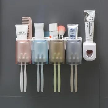 

Carrier Avoid Punch Brush One 's Teeth Cup Toilet Gargle Cup Suit Hanging Toothpaste Frame Wall Suction Tooth Cleaners Frame
