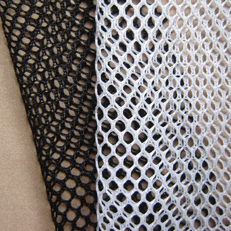 

1yard Classic Hexagon High Quality Multifunctional White Mesh Fabric Sport Product Lining Black Net Cloth Sewing Patchwork Tissu