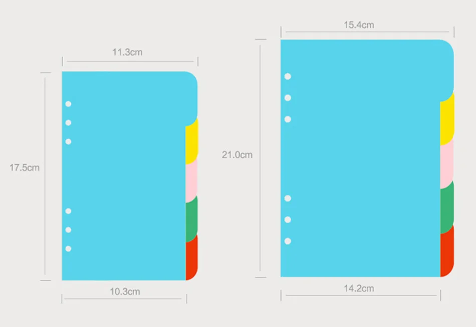 A5/A6 6 отверстий вертикальное исполнение Бумага Тетрадь индекс страница книга со спиралью категории страница офисные аксессуары для
