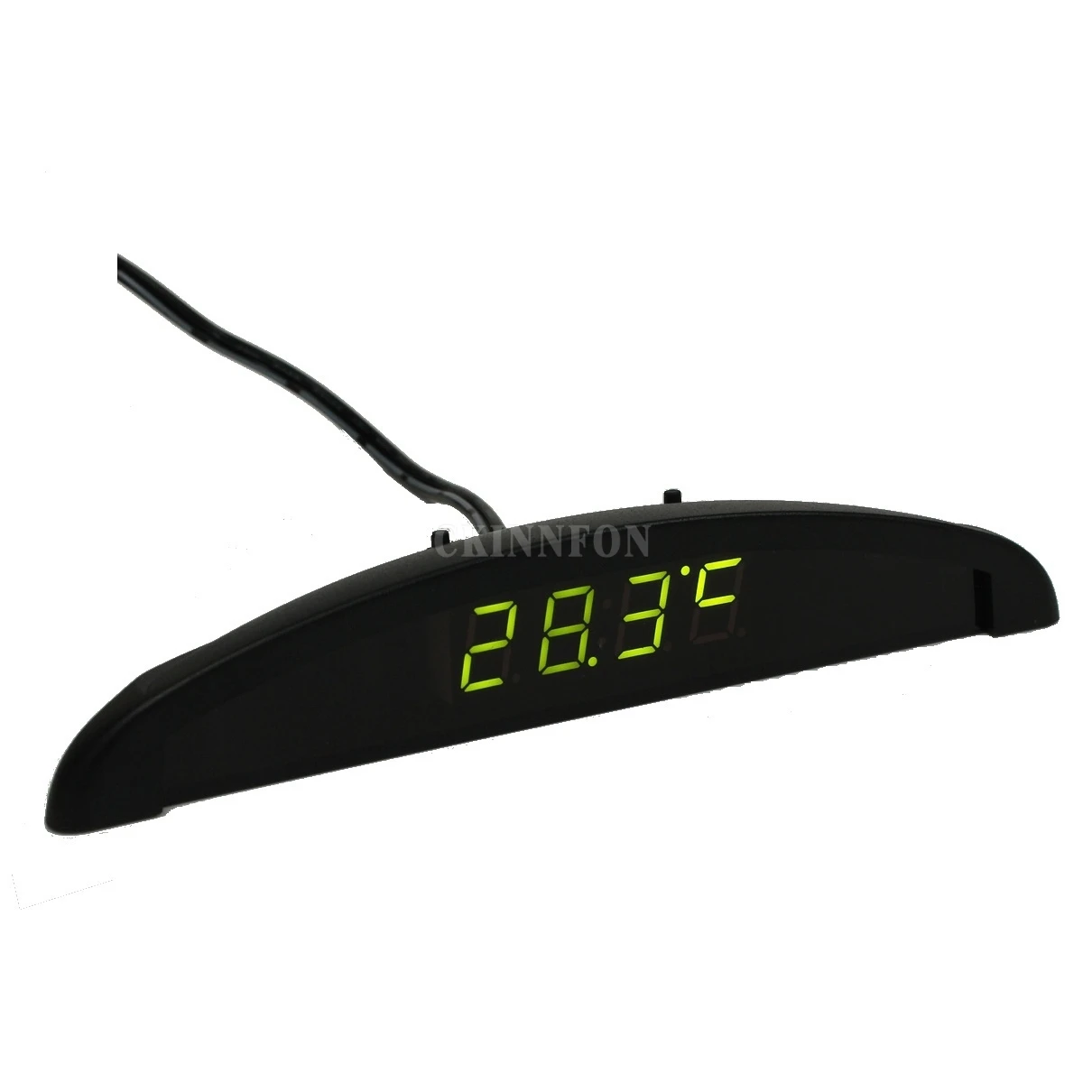 25 шт./лот Авто цифровые светодиодные электронные часы+ термометр+ Вольтметр 3 в 1(синий