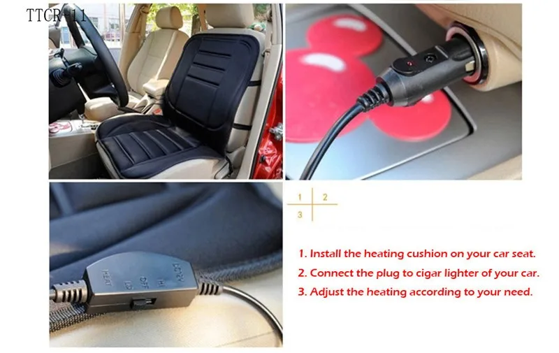 Covers winter car seat cushion heated electric car cushion heated car seats covers black Color Conjoined supplies09