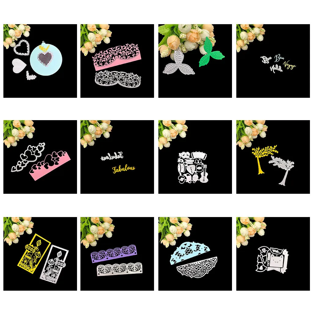 

2019 metal dies cutting for scrapbooking Stencil For DIY Album Paper word dies for cards Decor craft-dies corner dies