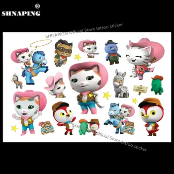 

SHNAPIGN Sheriff Callie Cat Child Temporary Tattoo Body Art Flash Tattoo Stickers 17*10cm Waterproof Styling Henna Tatoo Sticker