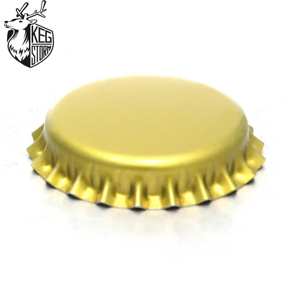 

20PCS KEG STORM Beer Bottle Cap Beer Lid For Homebrew Beer Tool Gold Beer Cover