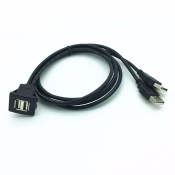 

20pcs x Snap in Double USB 2.0 Flush Mount Dual USB 2.0 Extension Cable New Wholesales