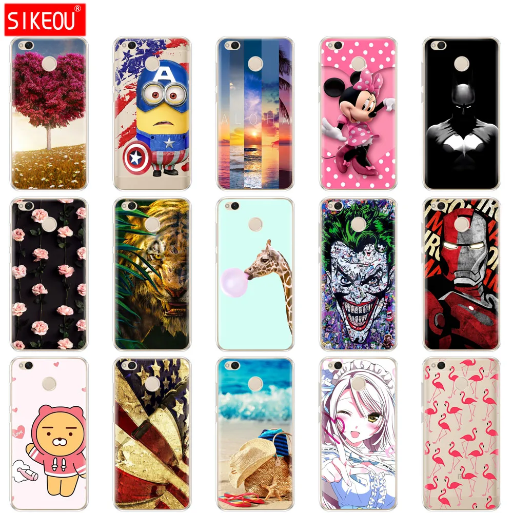 

SIKEOU Cases For Xiaomi Redmi 4X Case Cover Silicon Cute Cover For for Xiaomi Redmi X4 Red mi 4X Redmi4 X Phone case