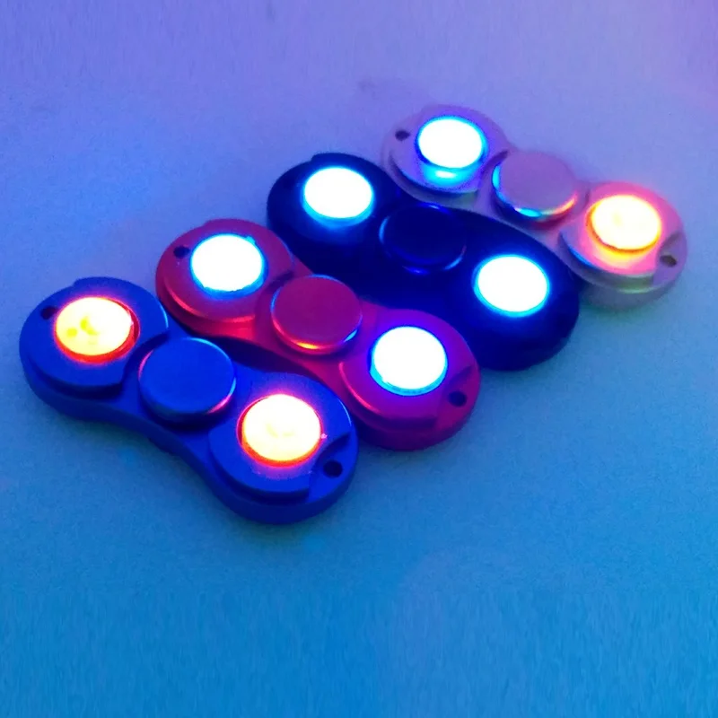 

LED Spinner Light Flashing Gyroscope Hand Spiral Decompression Toys Metal Stress Hand Spinner