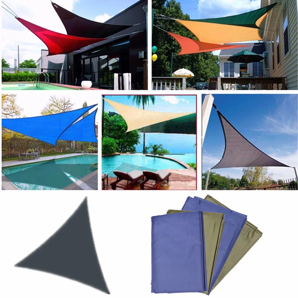ماء مظلة الشمس الظل الشراع الفناء uv بلوك أعلى غطاء مثلث حديقة المظلة المأوى الشمس المأوى