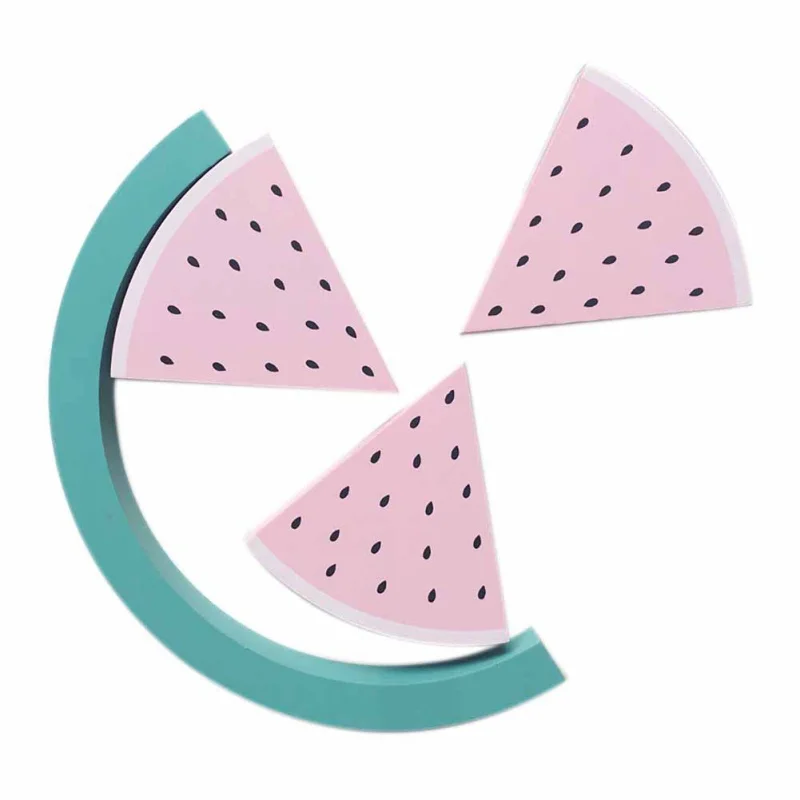 

Ins Style Kids Room Decor Wooden Watermelon Decoration Crafts With Early Educational Toy Building Blocks Set Wood Ornaments