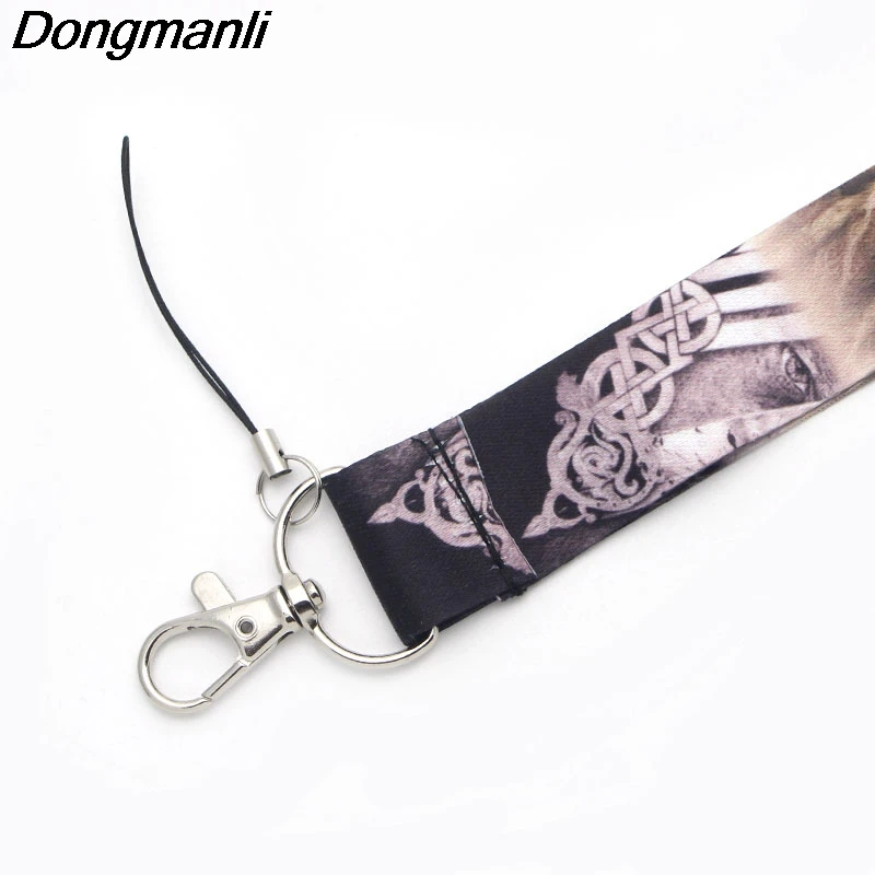 P1922 Dongmanli Vikings крутой брелок для ключей, жетон для удостоверения личности/веревка для мобильного телефона/брелок для ключей, ремешок для шеи, ювелирные изделия
