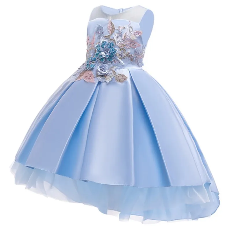 Коллекция года, рождественские платья для девочек шелковая одежда без рукавов с бантом платье для свадебной вечеринки для девочек, детские платья принцессы