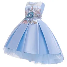 Коллекция года, рождественские платья для девочек шелковая одежда без рукавов с бантом платье для свадебной вечеринки для девочек, детские платья принцессы
