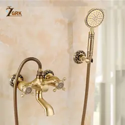 ZGRK смесители для душа Ванная комната смесители топ спрей дождь Насадки для душа стиральная кран Античная душ Системы Водостоки кран