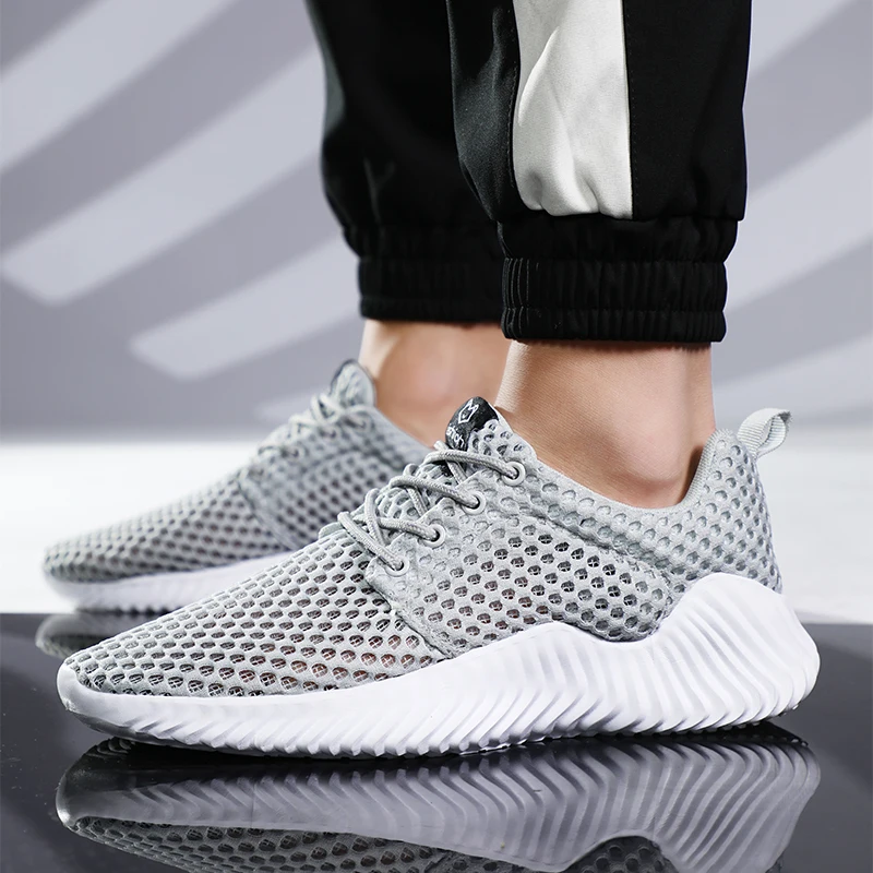 

Hemmyi Mens Shoes Casual Summer Breathable Mesh Outdoor Walking Shoes Ultra Light Size Tenis Masculino Adulto 3 Colors 39-47