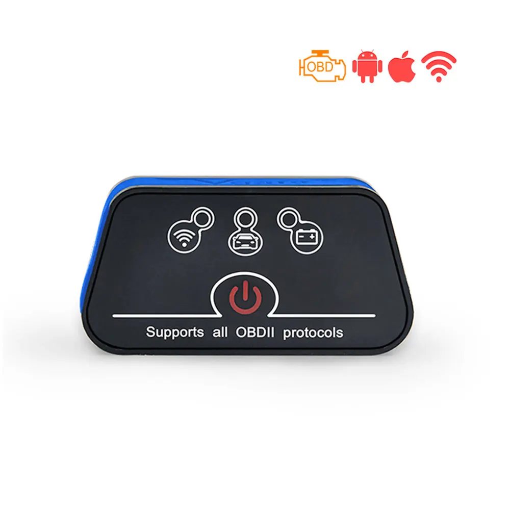 Vgate iCar2 Bluetooth/wifi ELM327 OBD2 считыватель кодов OBD2/OBDII диагностический инструмент для Android/IOS/PC iCar 2 elm 327 автоматический сканер - Цвет: Blue wifi