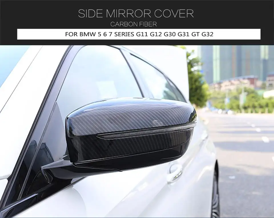 Накладка на зеркало заднего вида автомобиля крышка для BMW 5 серии G30 G38 7 серии G11 G12 4 двери LHD- замена зеркала карбон/АБС