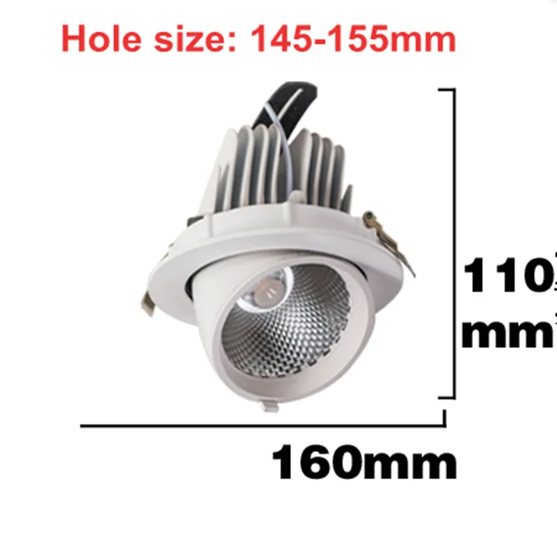 Затемнения светодиодный направленный свет 10 W 15 W 25 W 30 W багажник Downlight AC110V 220 V с водителем встраиваемые потолочные Внутренние светодиодные