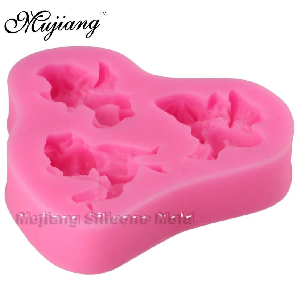 Mujiang 3 шт. Ангел кекс инструменты для украшения тортов из мастики силиконовые формы для выпечки Gumpaste шоколадные конфеты формы из полимерной глины XL329