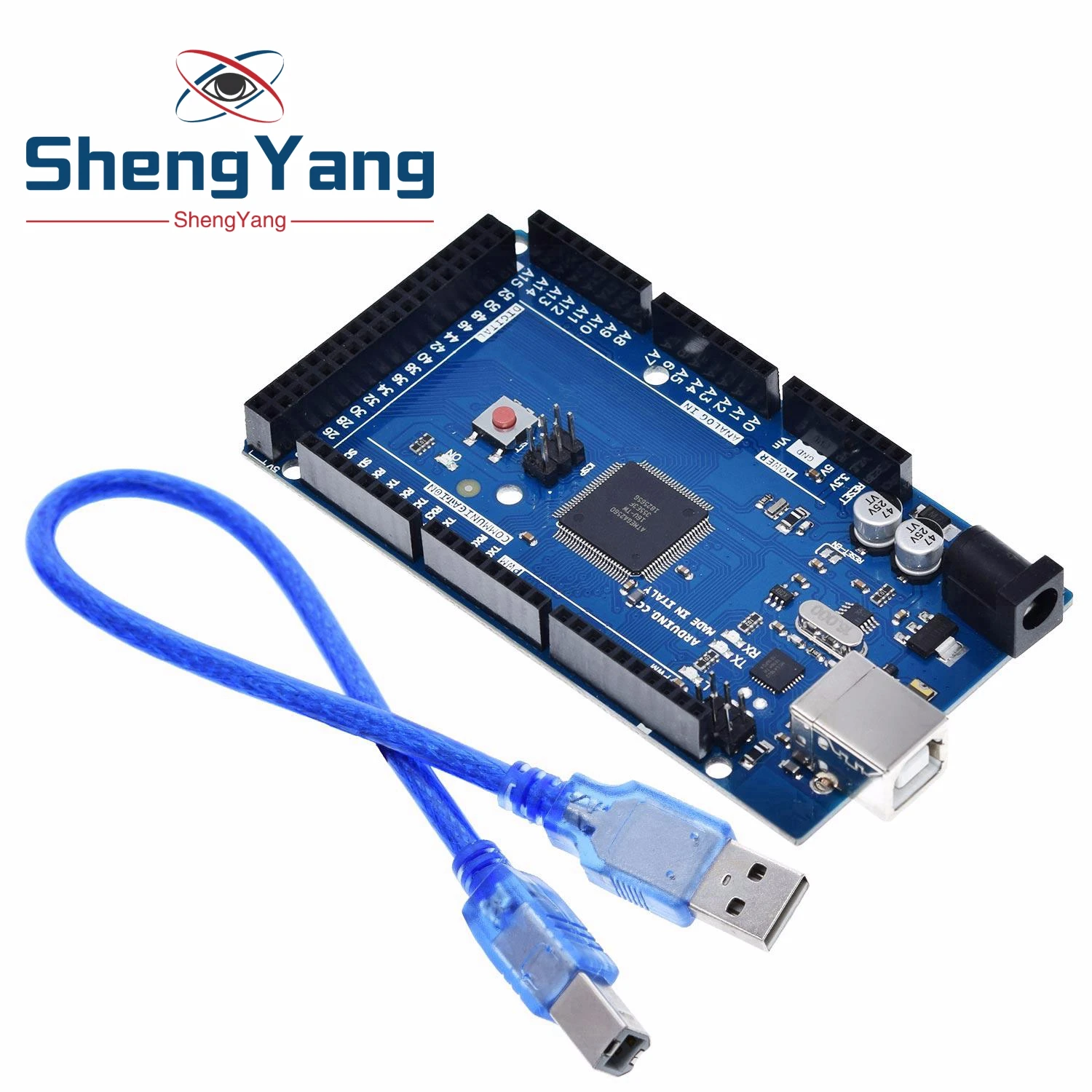 

TZT Mega 2560 R3 with logo mega2560 REV3 ATmega2560-16AU Board (not USB Cable )compatible Mega 2560 r3 for Arduino