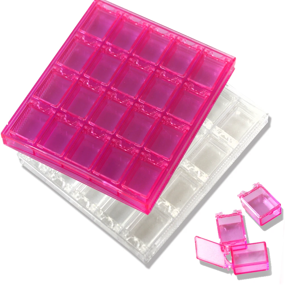 

20box/Sets 20 Compartment Nail Art Empty Storage Box Acrylic Rhinestone Decorations Holder/Container/Case ND287