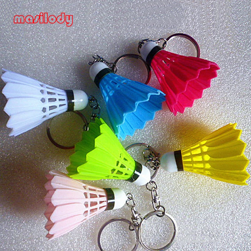 

100pcs/Lot badminton keychain bags hangings drop keychains badminton key rings cars hanging drop key chain badminton keyring